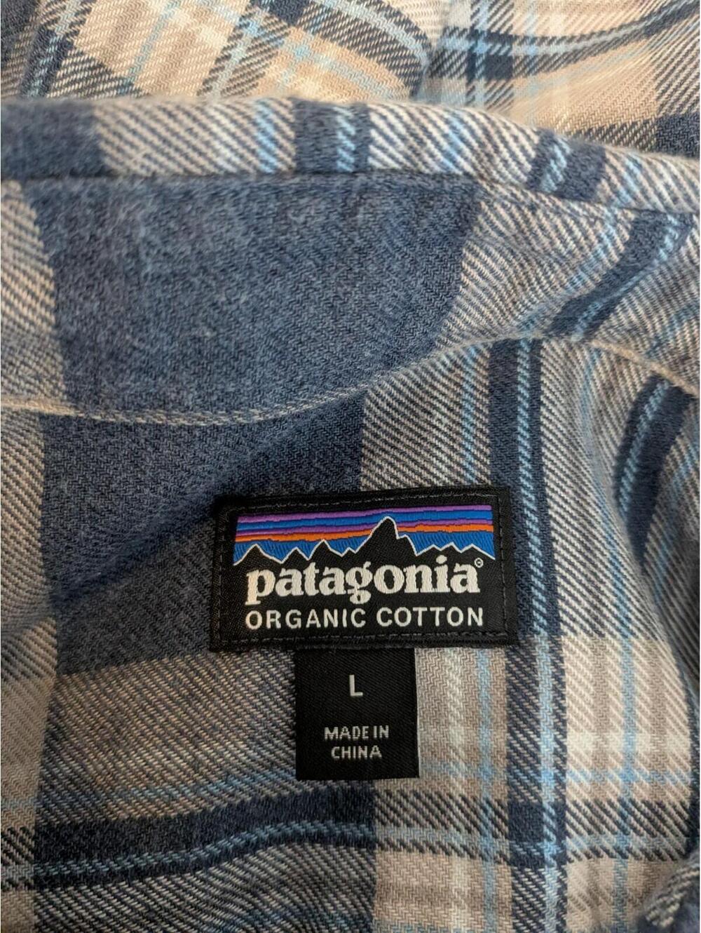 Patagonia Women's Fjord Flannel Shirt Size L Outdoors Hiking Fishing - Picture 6 of 6